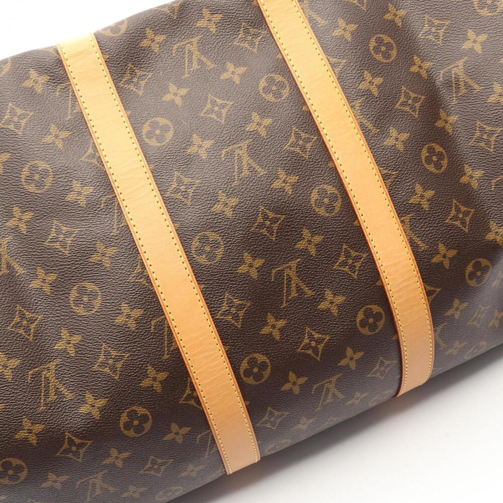 LOUIS VUITTON Brown Monogram Leather Keepall 55 Boston Bag - Picture 7 of 10
